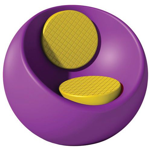 Fauteuil Rondo Violet Ral 4008 - Assise Et Dossier Jaune Ral 1016