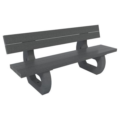 Banc Parc Semi Éco 180 Cm Démonté - Gris/gris