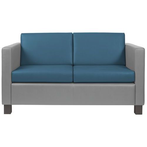Canapé Helton 2 Places Enduit Pvc M1 Petrole/ Beton