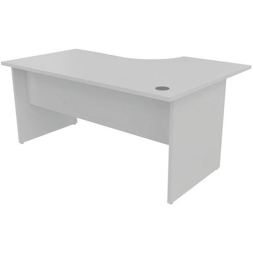 Bureau Compact Panneau L160 Cm Gauche Gris Clair