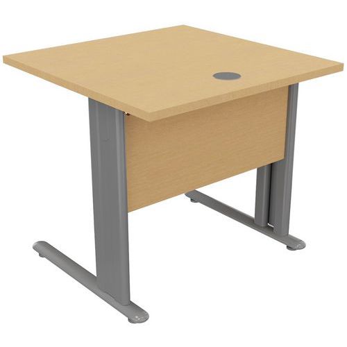 Table Droite L80x80 Hetre Alu