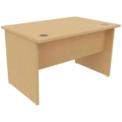 Table Droite Pied Panneaux 120x80 Hetre Ga Mme