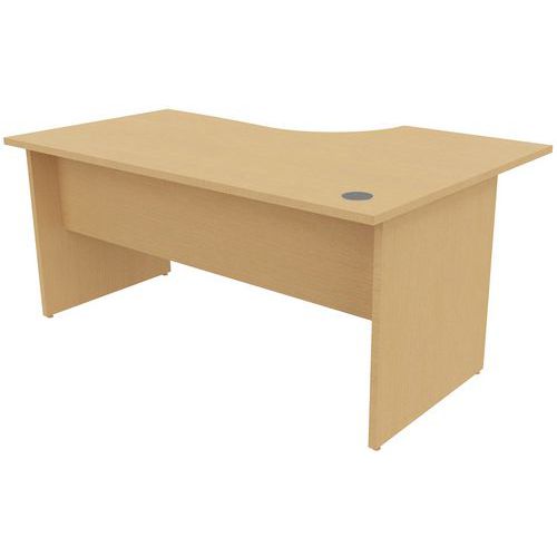 Manutan Expert - Bureau d'angle retour gauche Nadou 160x110cm Hêtre - Plateau mélaminé 25mm - Éco-responsable NF Environnement
