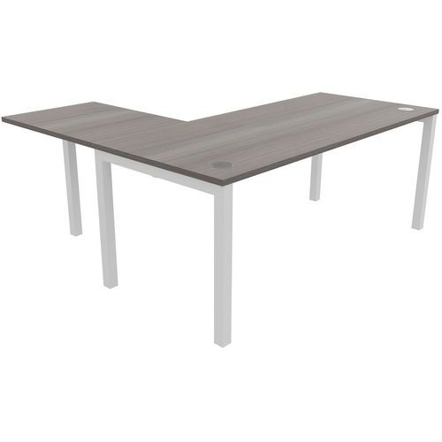 Bureau Pied Arche 180x80cm Extension 60x80cm Cèdre/blc