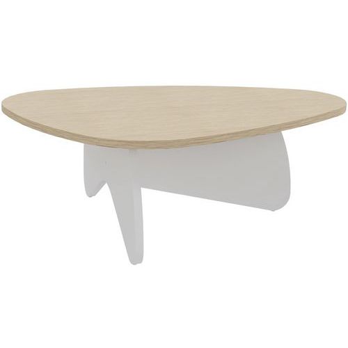 Table Basse Galet Chêne Fil Blanc Galet
