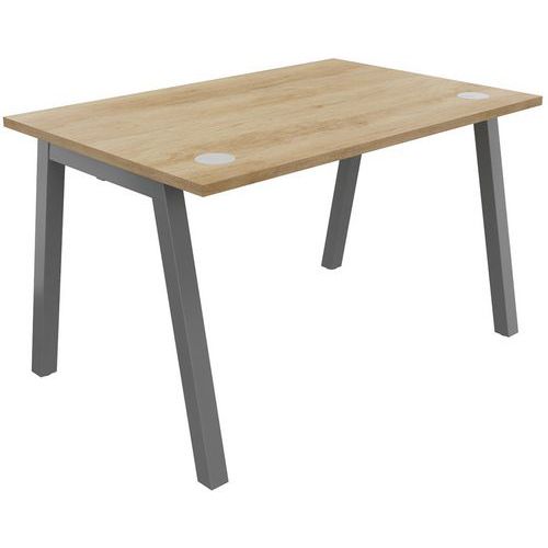Bureau Individuel 120x80cm Chêne Nebraska Alu Partage