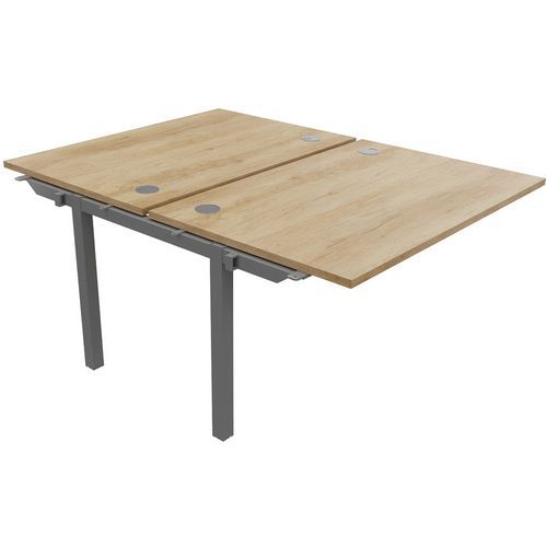 Bench 2 Postes 120x163cm Suivant Chêne Nebraska Alu Partage