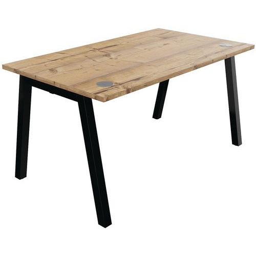Bureau Individuel 140x80cm Timber Noir Partage