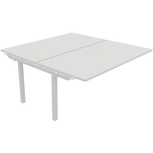 Bench 2 Postes 160x163cm Suivant Blanc Blanc/bois Dialogue