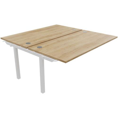 Bench 2 Postes 160x163cm Suivant Chêne Nebrask Blanc Partage