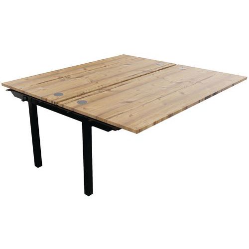 Bench 2 Postes 180x163cm Suivant Timber Noir Partage