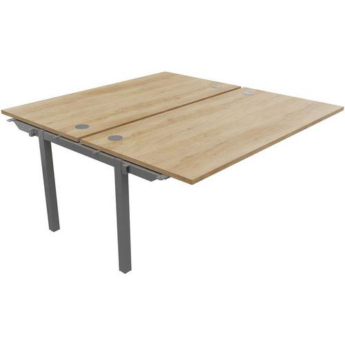 Bench 2 Postes 160x163cm Suivant Chêne Nebraska Alu Partage