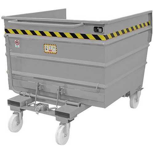 Benne Basculante - Gris - Dim. 1350x820x650 Mm