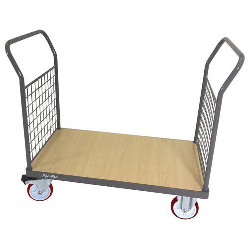 Chariot 2 Dossiers Grillagés 1280x813 Mm - 500 Kg - Roues Pu
