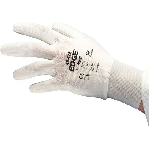 Ansell - 12 Gants pour travaux légers enduction nitrile Edge® 48-125 Blanc - Ansell
