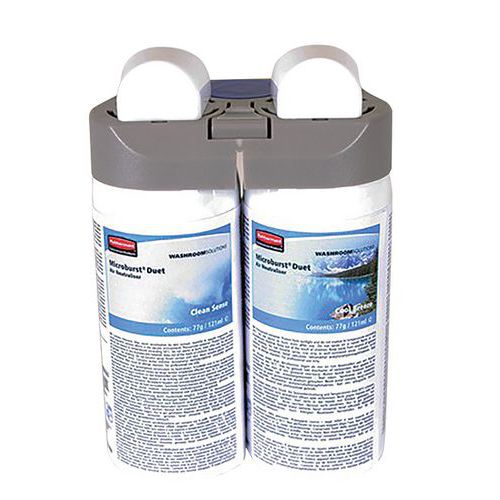 Rubbermaid - Recharge Parfum MicroBurst Duet - Marine - Aérosol 3 ans de fraîcheur - Écologique