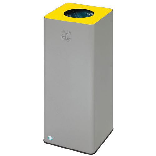 Poubelle Quadro Couvercle Jaune - 79l - Var