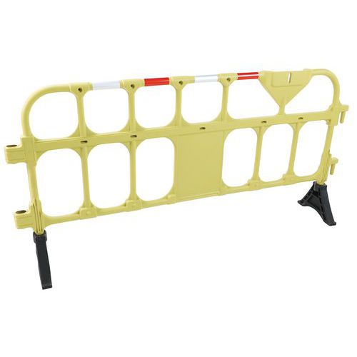 Manutan Expert - Barrière de protection plastique jaune - 2000mm x 990mm - Intérieur/Extérieur - Polyéthylène haute densité - Garantie 10 ans