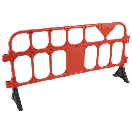 Manutan Expert - Barrière de protection plastique rouge - 2000mm x 990mm - Intérieur/Extérieur - Polyéthylène haute densité - Garantie 10 ans