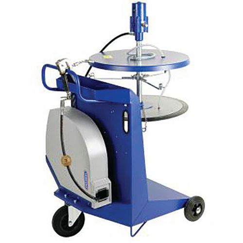 Ensemble Graisse Mobile Fût 200 Kg - Chariot 17009 Avec Enrouleur