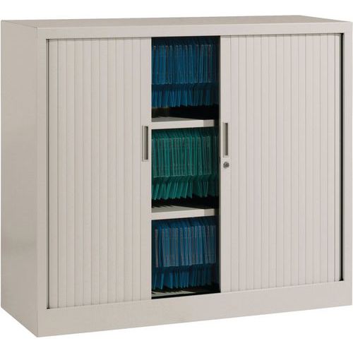 Armoire Métallique Rideaux Pvc H105xl100 Cm Gris Clair