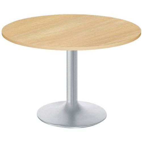 Table De Réunion 100xh735 Cm Ã‰p.25mm Chêne Clair/gris Alu