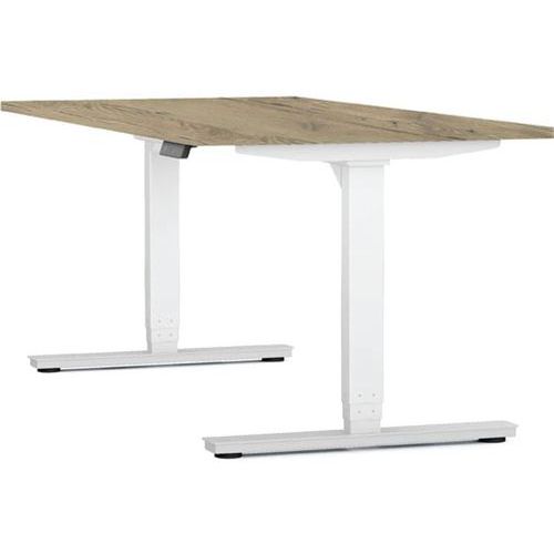 Bureau Motorisé L180xp80 Ép.25mm Chêne Brunswick/blanc