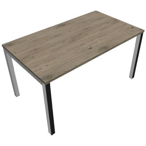 Bureau Pied Carré L180xp80 Cm Ã‰p.25mm Brunswick/blanc