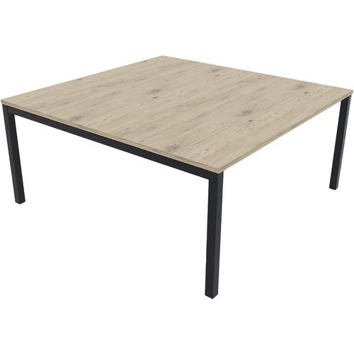 Bureau Pied Carré L160xp165 Ã‰p.25 Mm Brunswick/noir