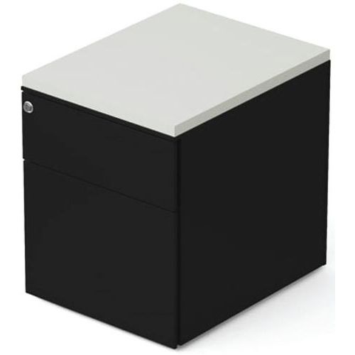 Caisson Mobile 2 Tiroirs L42xp533xh505cm Noir/blanc