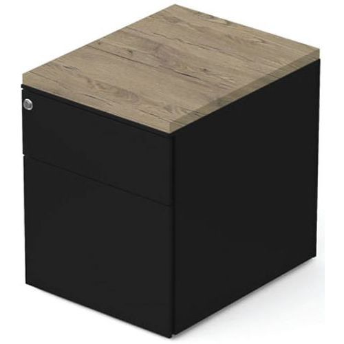 Caisson Mobile 2 Tiroirs L42xp533xh505cm Noir/brunswick