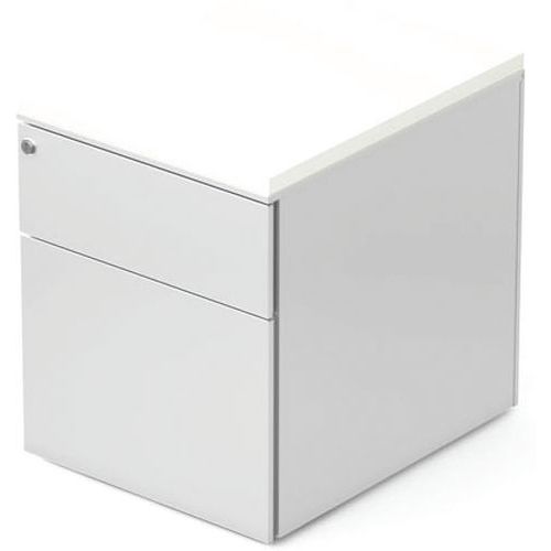 Caisson Mobile 2 Tiroirs L42xp533xh505cm Blanc/blanc
