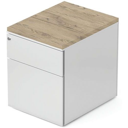 Caisson Mobile 2 Tiroirs L42xp533xh505cm Blanc/brunswick