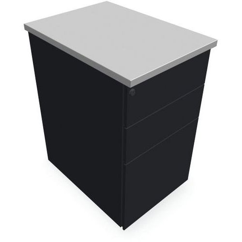 Caisson 3 Tiroirs P.60cm L.432cm H.73cm Gris/blanc