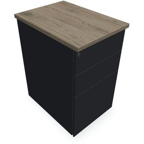 Caisson 3 Tiroirs P.60cm L.432cm H.73cm Gris/brunswick