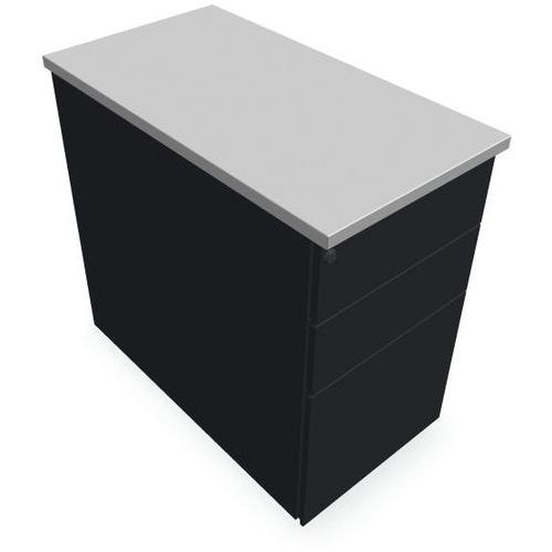 Caisson 3 Tiroirs P.80cm L.432cm H.73cm Gris/blanc