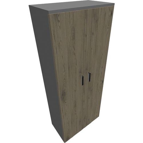 Armoire 2 Portes Battantes L800xh2021xp432mm Alu/brunswick