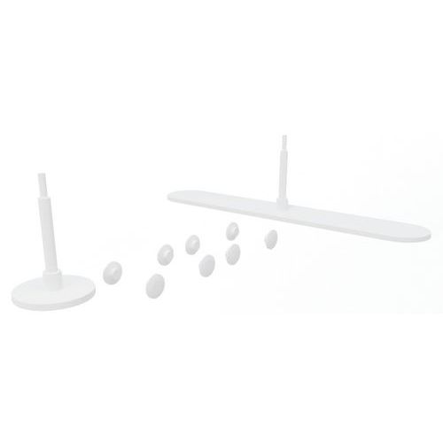 Jeu De 2 Pieds Fixes Rond Avec Stabilisateur Blanc