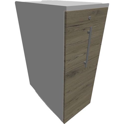 Caisson Hauteur Comptoir H1135xl432xp80cm Blanc/brunswick