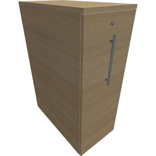 Caisson Hauteur Comptoir H1135xl432xp80cm Blanc/chêne