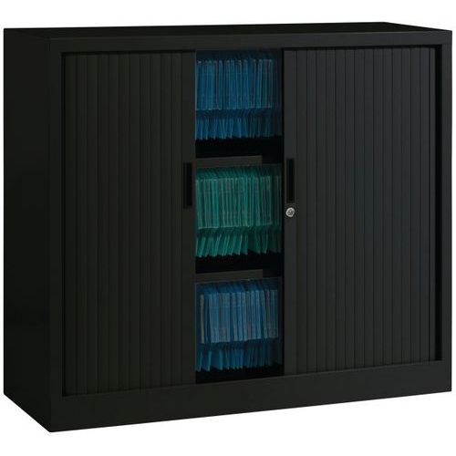 Armoire Rideaux Pvc H105xl120xp43 Cm Noir