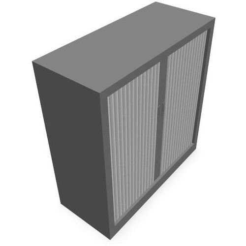 Armoire Rideaux Pvc H105xl100 Cm Blanc/gris Alu