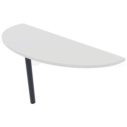 Table 1/2 Lune 165x60 Cm Blanc/gris Anthracite