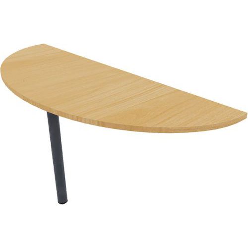 Table 1/2 Lune 165x60 Cm Hêtre/gris Anthracite