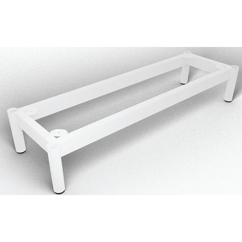 Socle 4 Pieds H20 Cm Pour Meuble 9 Et 12 Cases Blanc