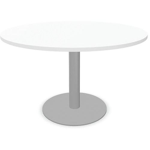 Table De Réunion 120xh735 Cm Ã‰p.25mm Blanc/gris Alu