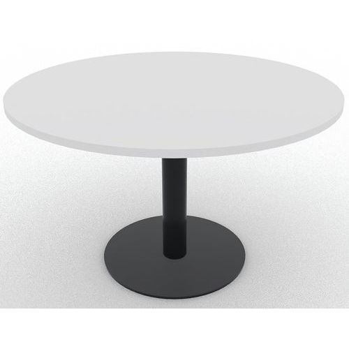 Table De Réunion 120xh735 Cm Ã‰p.25mm Blanc/noir