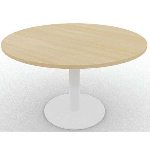 Table De Réunion 120xh735 Cm Ã‰p.25mm Chêne/blanc
