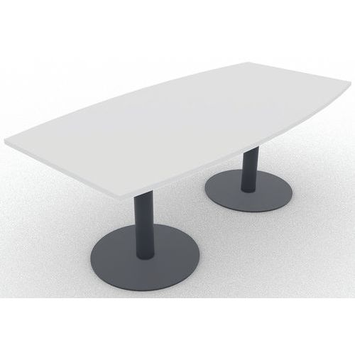 Table De Réunion Tonneau L200xp100 Ã‰p.25mm Blanc/anthracite