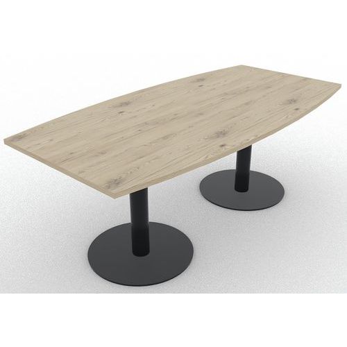 Table De Réunion Tonneau L200xp100 Ã‰p.25mm Brunswick/noir